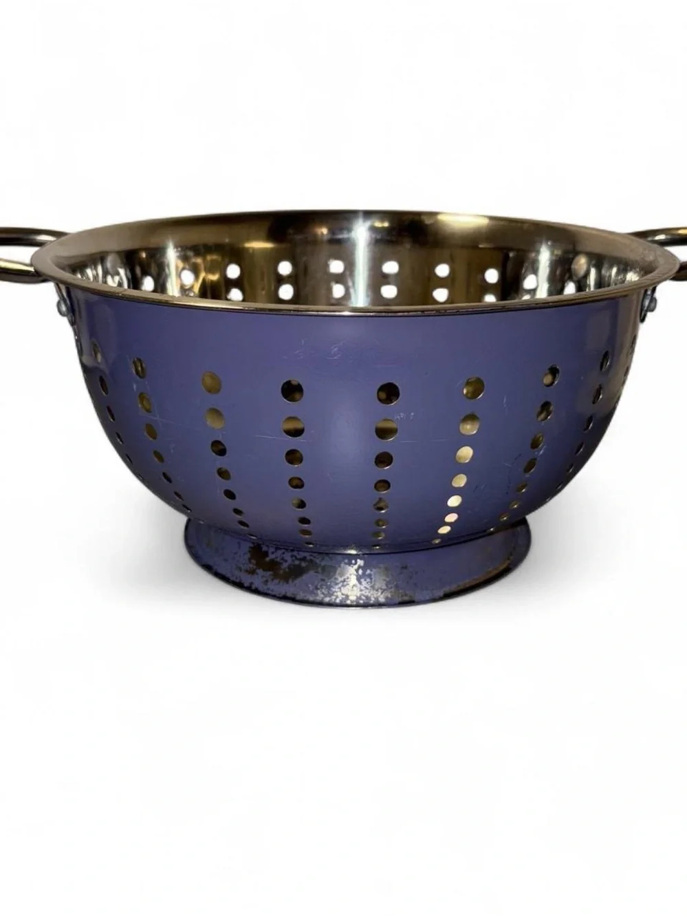 Michael Graves Navy Colander with Gold Handles
